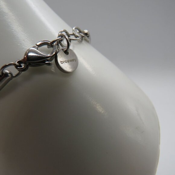 Brosway Bracelet Silver Tone Faceted Multi Color Beads Black Pink Green - Picture 7 of 16